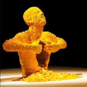 escultura de lego